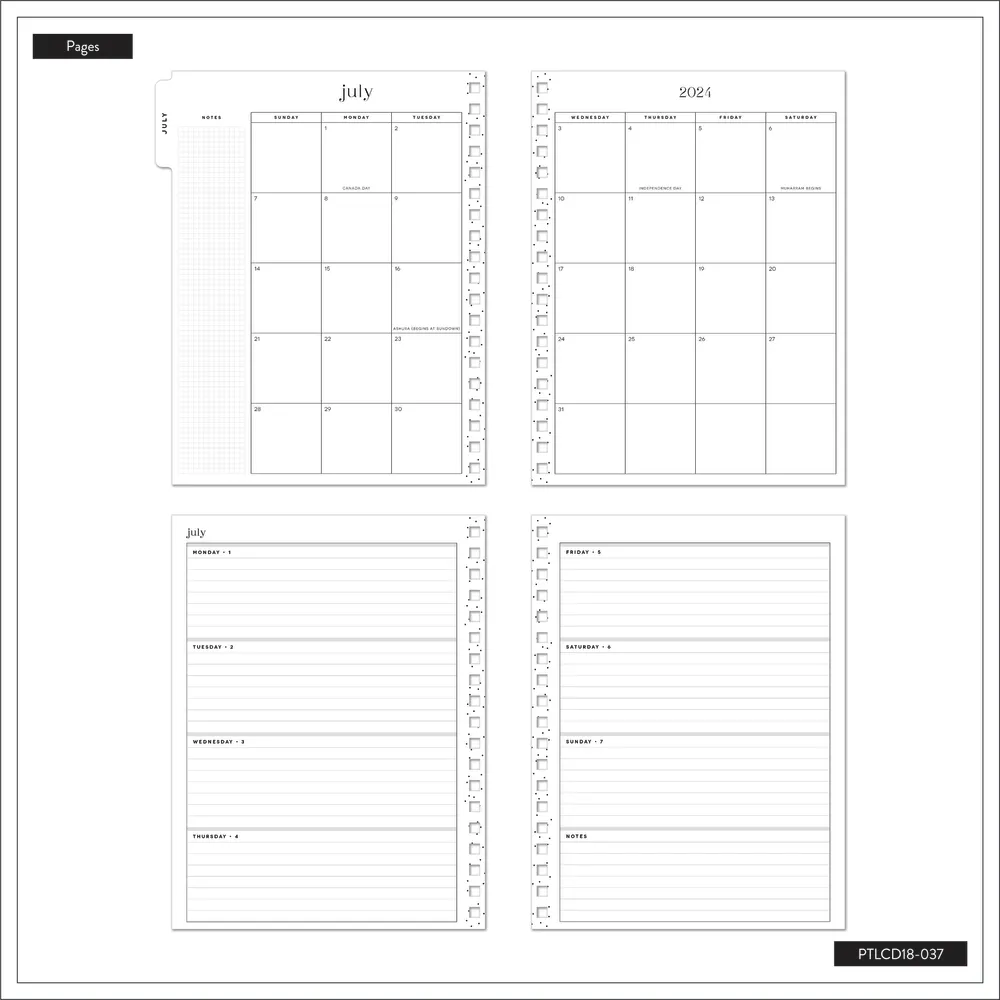 2024 Sophisticated Stargazer Twin Loop Happy Planner - Classic Horizontal Layout - 18 Months