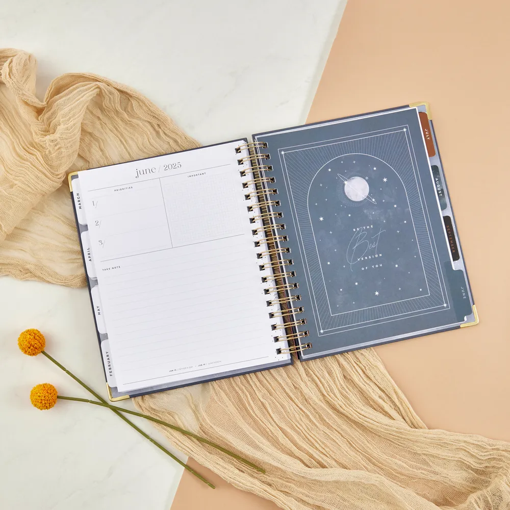 2024 Sophisticated Stargazer Twin Loop Happy Planner - Classic Horizontal Layout - 18 Months