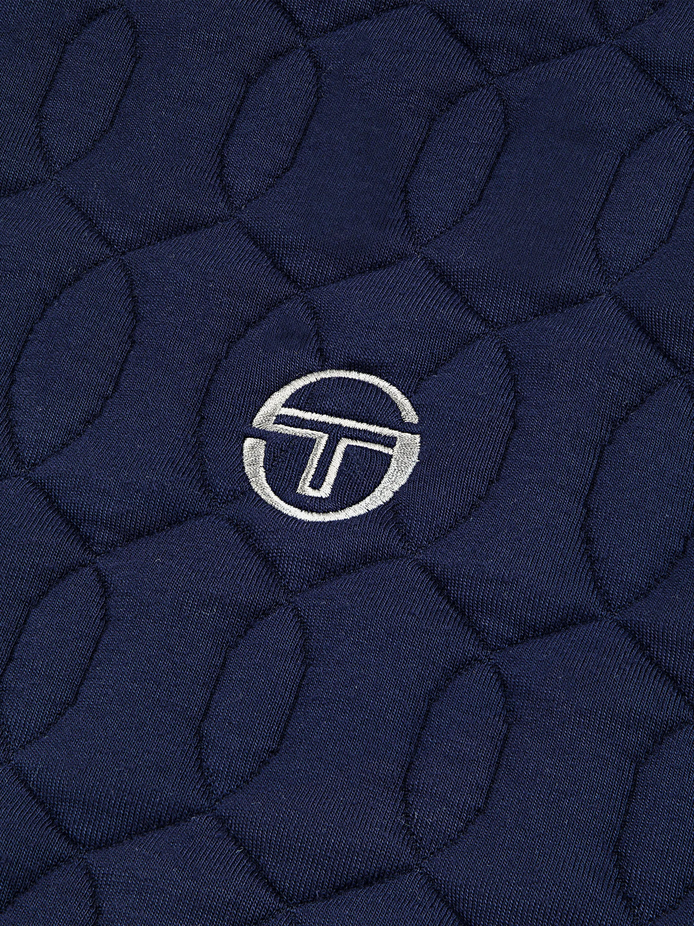 Aversa Quilted Hoodie- Maritime Blue