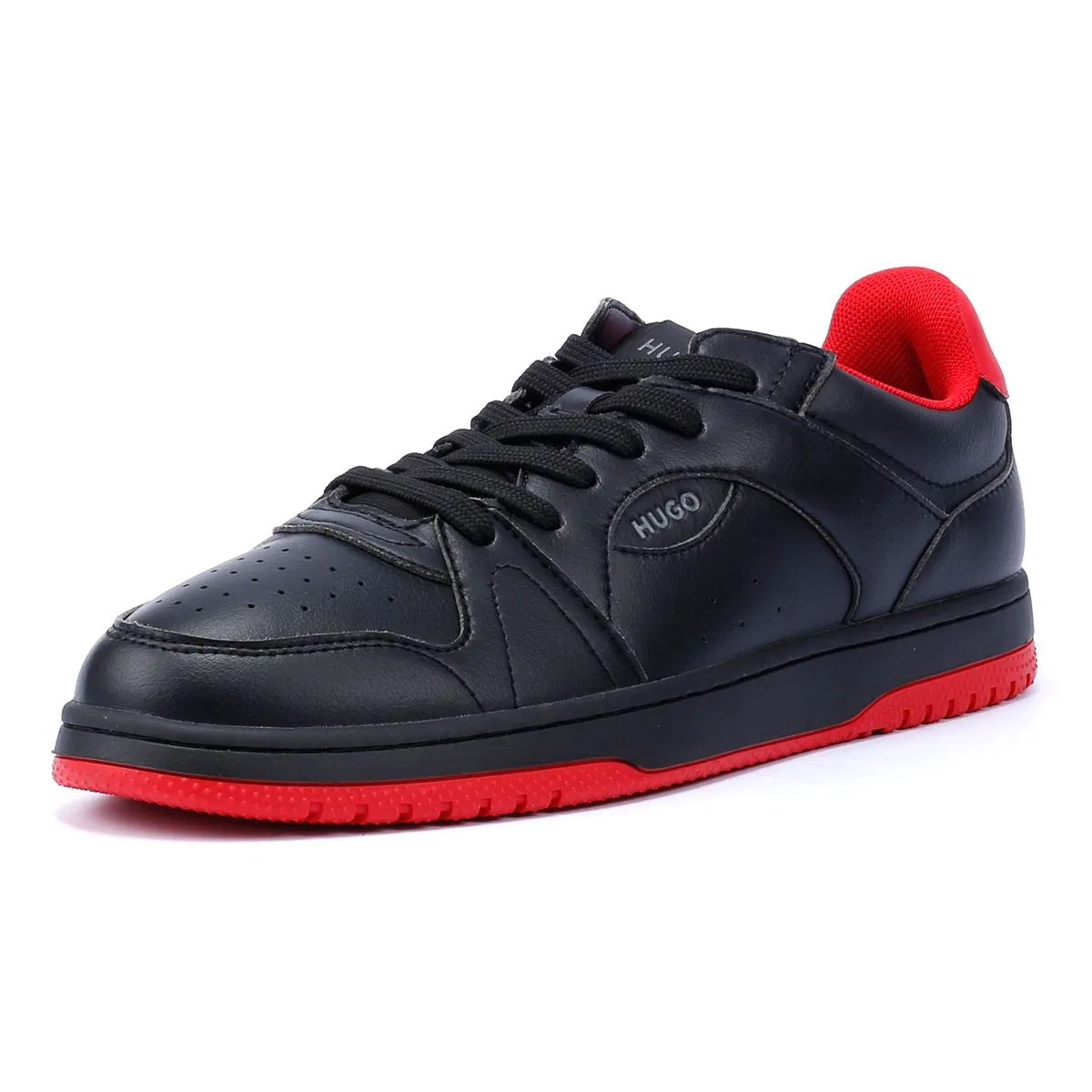 Hugo Hadrian Tennis Men's Black/Red Trainers